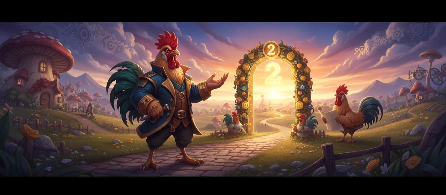 Pui de desen animat traversând o stradă cu mașini și multiplicatori